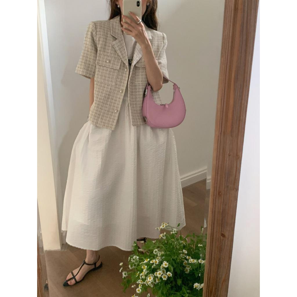 Áo Khoác Blazer Dáng Ngắn Phong Cách Retro Pháp 62578