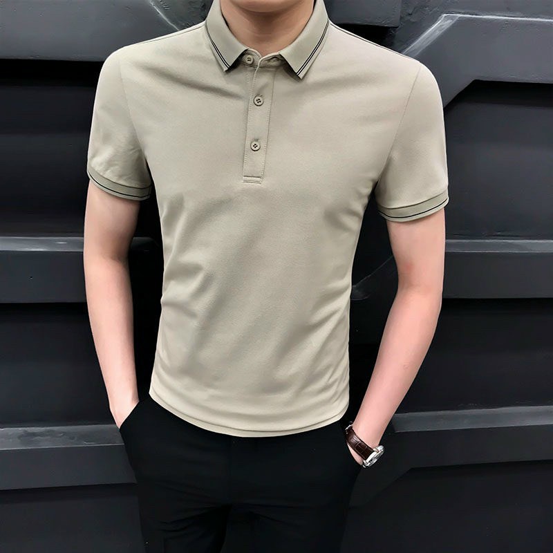 Áo thun nam polo trơn phong cách cao cấp,chất thun cotton co dãn tốt thời trang BEN shop0807 be15