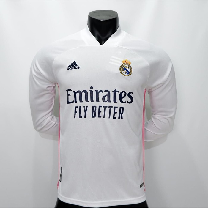 Áo Thun Tay Dài In Logo Real Madrid Thời Trang 2020 2021