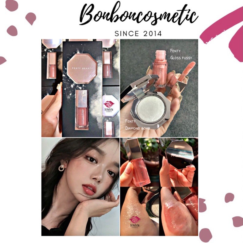 SET HIGHLIGHT VÀ SON BÓNG FENTY BEAUTY Diamond Bomb Baby