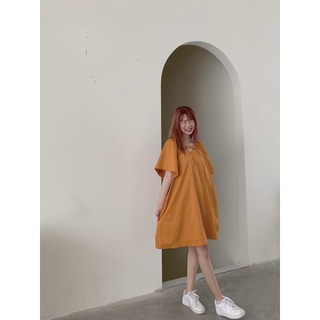 D03 - Đầm babydoll vàng cam