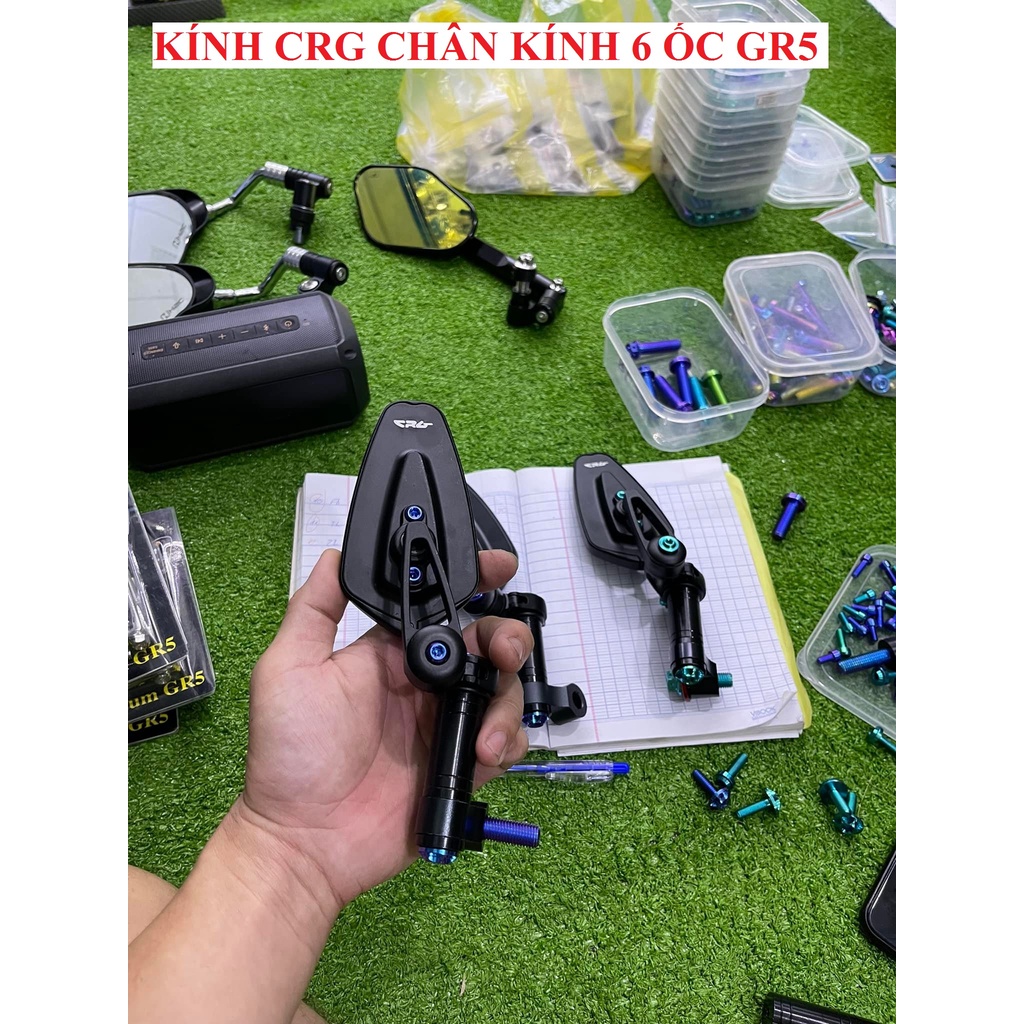 Kính Chiếu Hậu Xe Máy Gương Xe Máy Ốc GR5 Mẫu Hót CRG, 744, Rizoma Elisse, RCB, 5 Cạnh, Iphone Xéo, Tròn cho Các Xe Máy