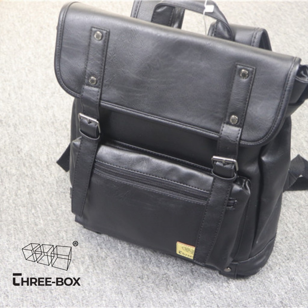 Balo da unisex three-box Chính Hãng