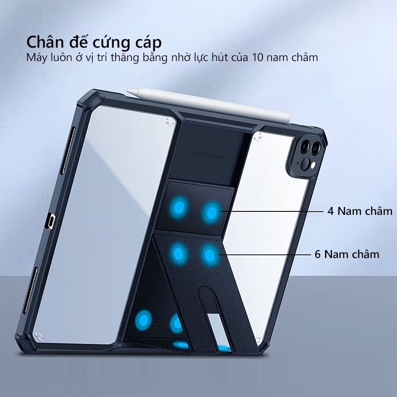 Ốp lưng XUNDD iPad Pro 11 inch  Chống trầy, Chống sốc, Viền TPU, Mặt lưng chân đế