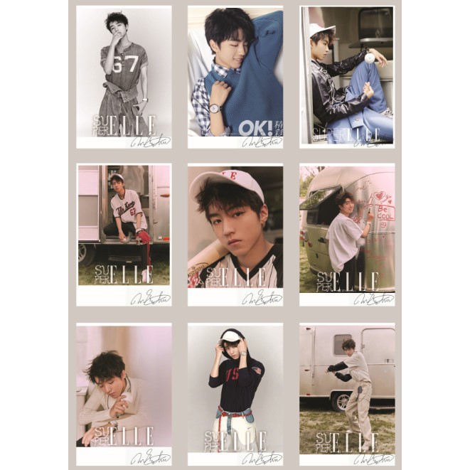 Lomo Card ảnh TFBoys Karry Wang Vương Tuấn Khải Có chữ ký Full 36 ảnh