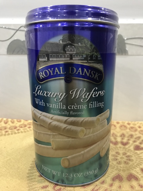 ROYAL DANSK Bánh quế cao cấp hương vani 350 g- ROYAL DANSK LUXURY WAFERS FILLING WITH VANILLA CRÈME