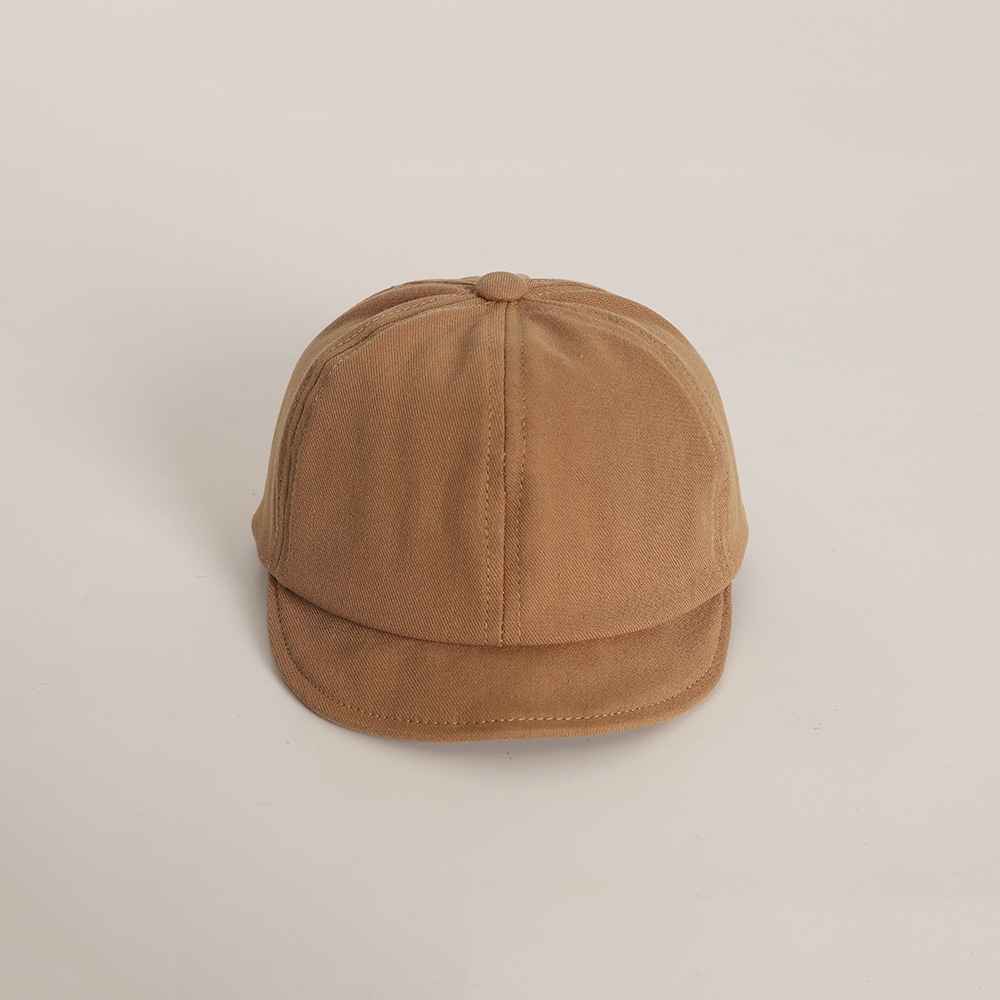 Mũ Lưỡi Trai Vành Ngắn Màu Trơn Đơn Giản Mềm Mại Cho Bé