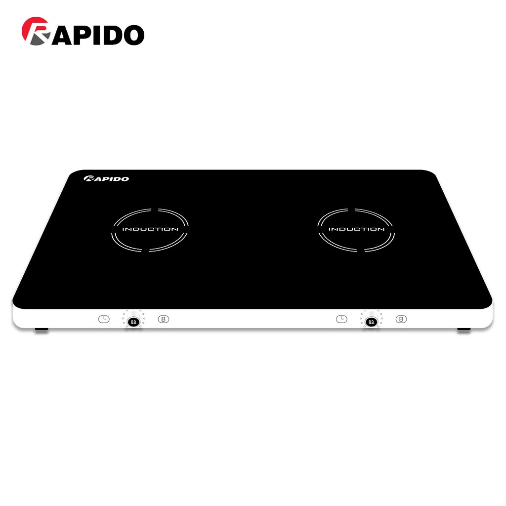 Bếp điện từ đôi dương Rapido RI3000KP công suất 3000W - Hàng chính hãng, bảo hành 12 tháng