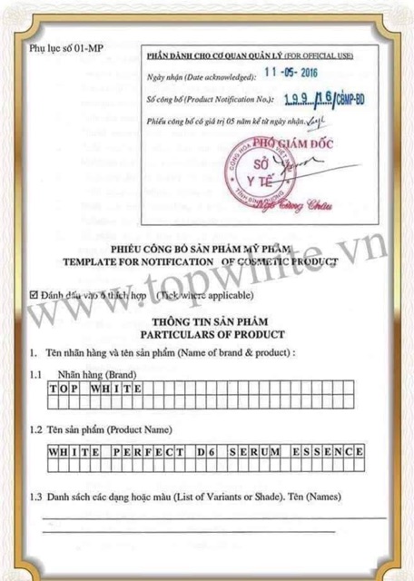 Top White  D6 chống lão hoá - mẫu mới