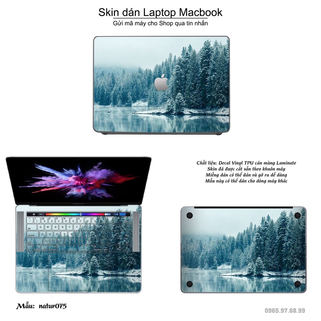 Skin dán Macbook mẫu tự nhiên (đã cắt sẵn, inbox mã máy cho shop)