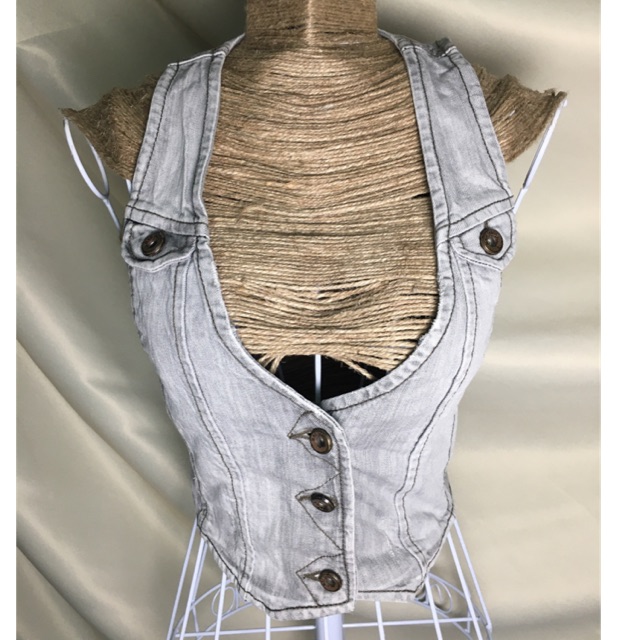 Áo khoác Jeans ghi lê Mango Jeans auth size S-USED