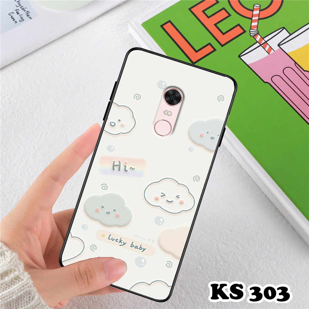 Ốp lưng Xiaomi Redmi 5 - Redmi 5A - Redmi 5X - Redmi 5 Plus - Ốp in hình gấu &amp; thỏ đang yêu - lưng nhám viền TPU cao cấp