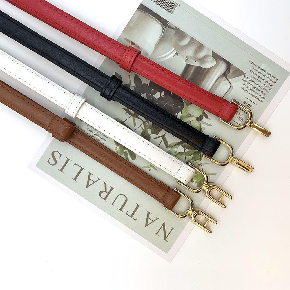 DANES Thắt Lưng Da PU Bản Nhỏ Thiết Kế Đơn Giản Thời Trang Cho Nữ