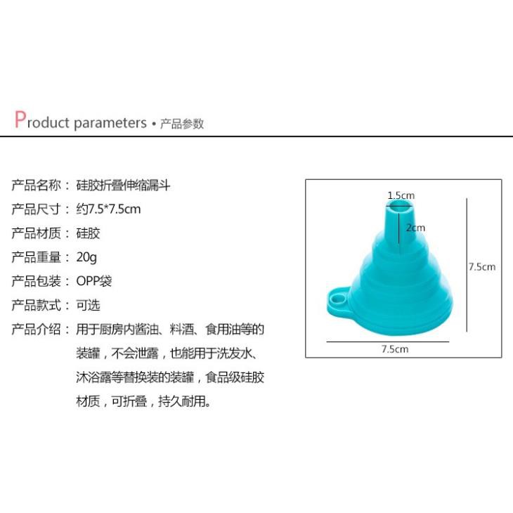 Phễu Silicon gấp gọn tiện lợi