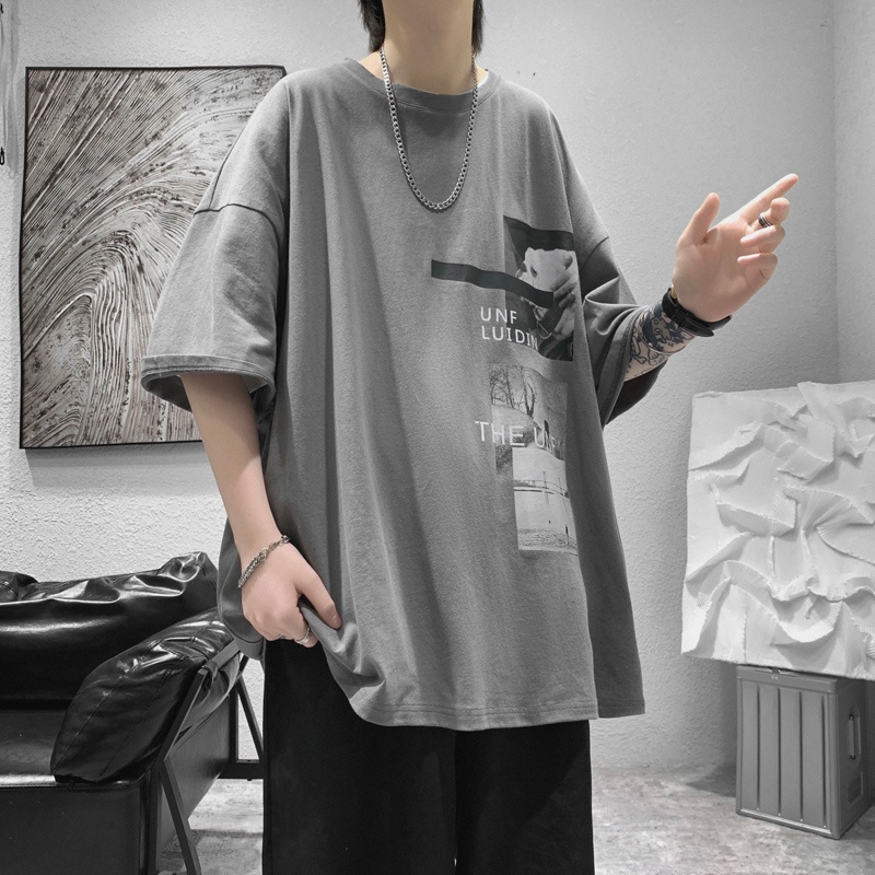 Áo Thun Tay Ngắn Dáng Rộng Thiết Kế Mới Thời Trang Mùa Hè Dành Cho Nam