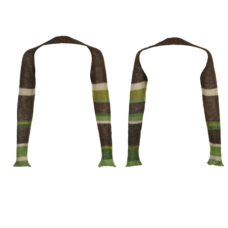 Broa Áo Sweater Dệt Kim Siêu Ngắn Tay Dài Kẻ Sọc Nhiều Màu Sắc Retro Cho Nữ