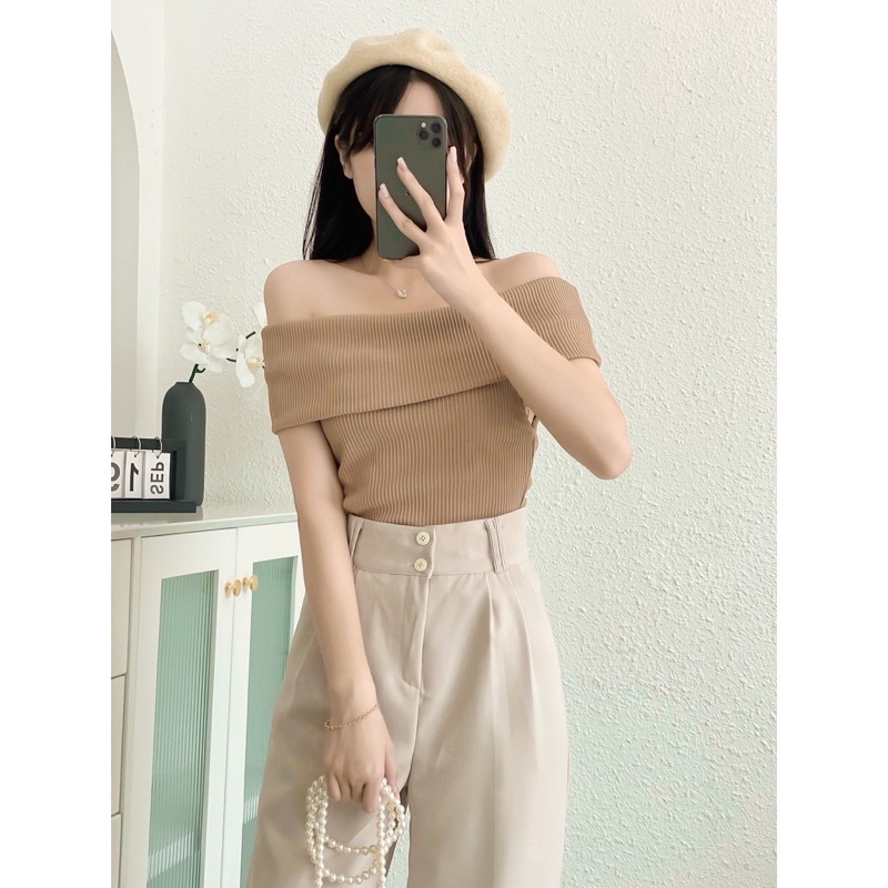 ÁO XINH BẸT VAI CROPTOP W3