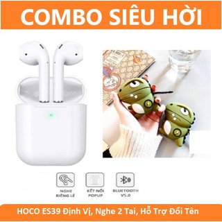 Tai nghe Bluetooth HOCO ES39 Định vị tai nghe, đổi tên, nghe 2 tai (Tặng case silicon hot trend)