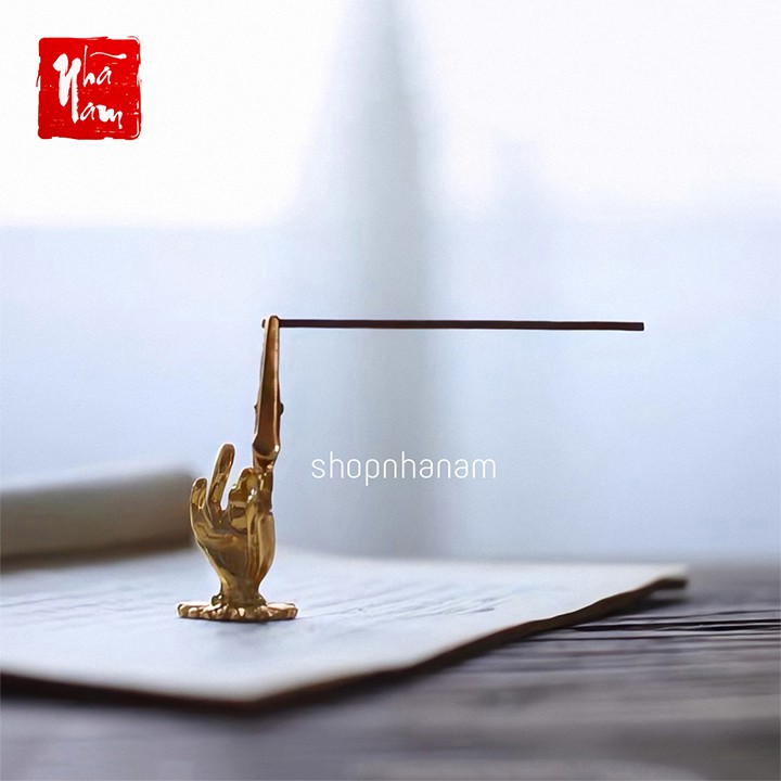 Đế cắm nhang vòng, đặt hương cây hình tay phật thắp hương để lư trầm phụ kiện thác khói