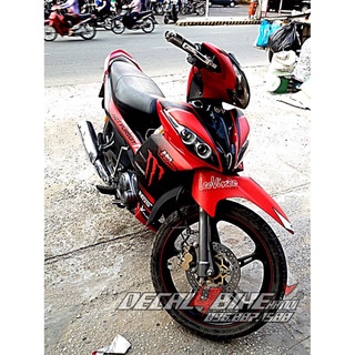 Gía sốc tem trùm xe jupiter red monster