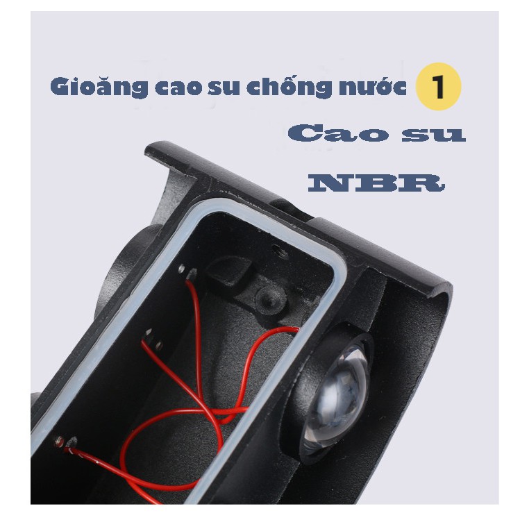 Đèn hắt tường trong nhà ngoài trời chống nước 6 mắt led vàng - 1004