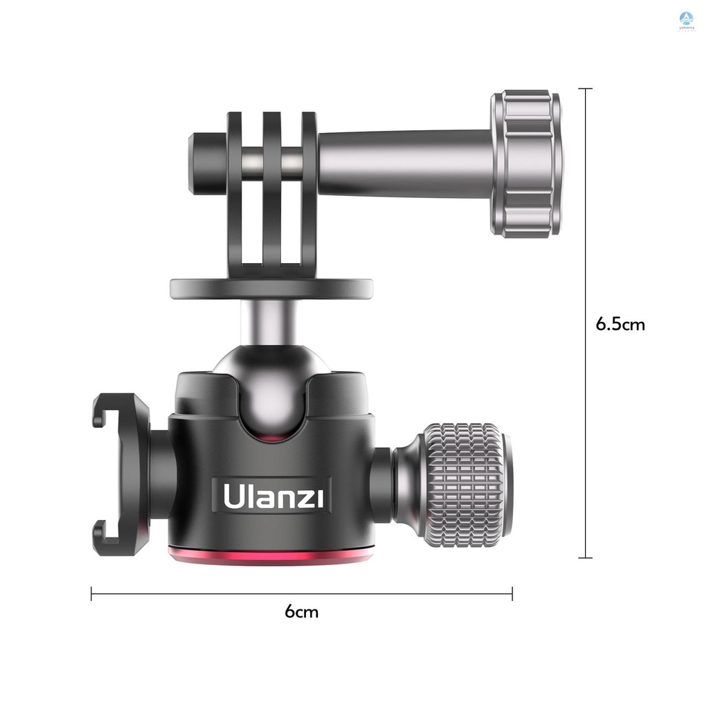 Đầu bi hợp kim nhôm ULANZI U-130 thông dụng với lỗ vít 1/4 Inch gắn máy ảnh hành trình | WebRaoVat - webraovat.net.vn