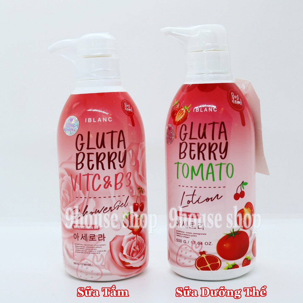 01 Chai Sữa Tắm IBLANC GLUTA BERRY VITC &amp; B3 Thái Lan 500ml