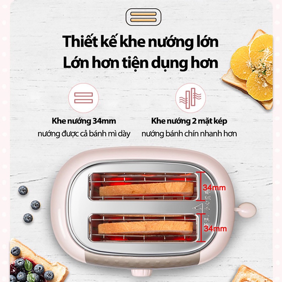 Máy nướng bánh mì Sandwich Bear DSL-601, 6 cấp độ nhiệt, công suất 680W, HomeMart – Hàng chính hãng BH 18 tháng
