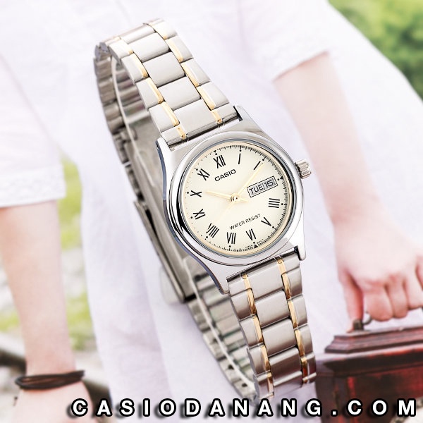 Đồng hồ nữ dây kim loại Casio chính hãng Anh Khuê LTP-V006SG-9BUDF (25mm)