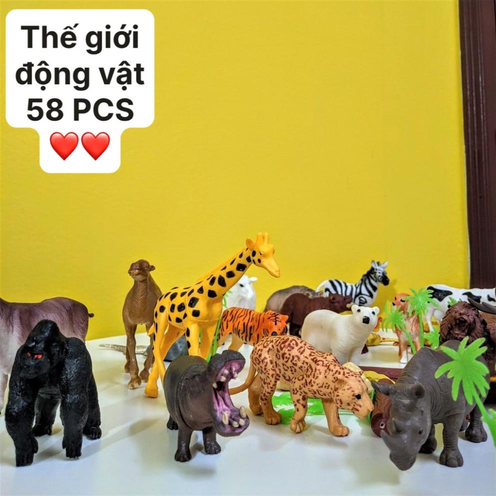 Đồ Chơi Mô Hình Động Vật 58 Chi Tiết Chất Liệu Nhựa An Toàn Cho Bé