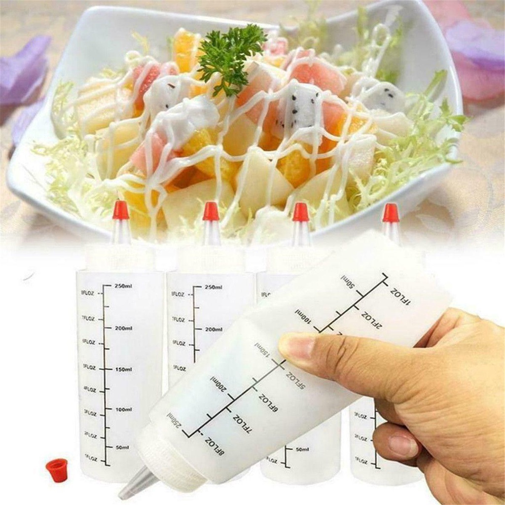 Set 4 Chai Nhựa Dạng Bóp Đựng Mực Dầu Tiện Dụng