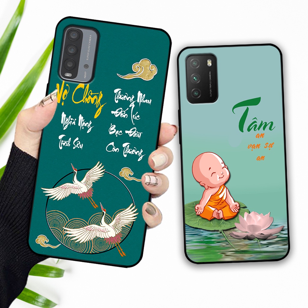 Ốp lưng Xiaomi Redmi 9T - Poco M3 in hình phong cách chữ thư pháp cha mẹ, tài lộc