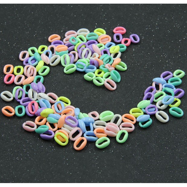 Set 50 Hạt Nhựa Acrylic Nhiều Màu Sắc Dùng Làm Trang Sức Thủ Công Cho Bé