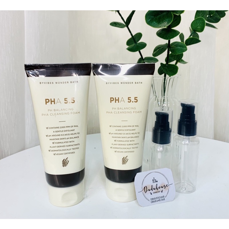 Sữa Rửa Mặt Byvibes Wonder Bath PHA 5.5 PH Balancing PHA Cleansing Foam 150ml