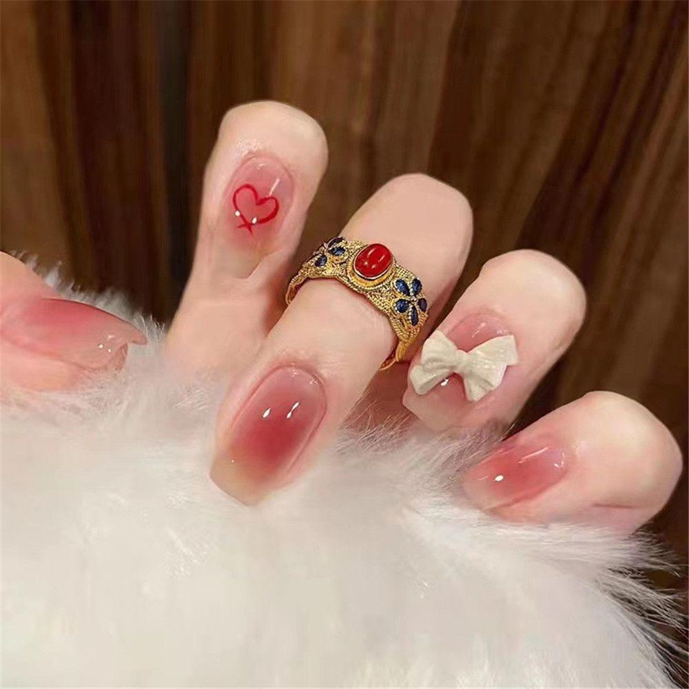 SOFTNESS Hộp 24 Móng Tay Giả Trang Trí Nghệ Thuật