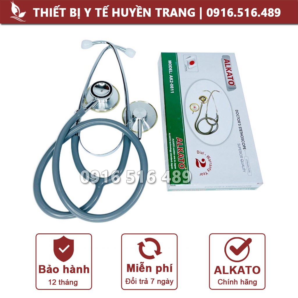 Máy Đo Huyết Áp Cơ Quấn Bắp Tay ALKATO Nhật Bản + Kèm Tai Nghe Đo Nhịp Tim Mạch Tại Nhà Thiết Bị Y Tế Huyền Trang