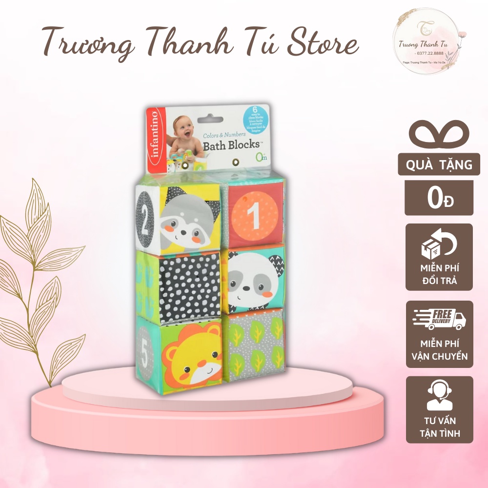 Đồ Chơi Tắm Hình Khối Và Số Infantino Cho Bé