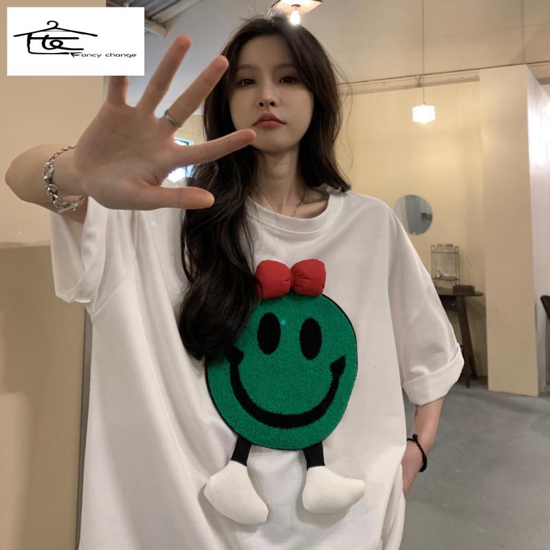 Áo Thun Tay Ngắn Dáng Rộng Phong Cách Thời Trang Đường Phố Mùa Hè Cho Nữ