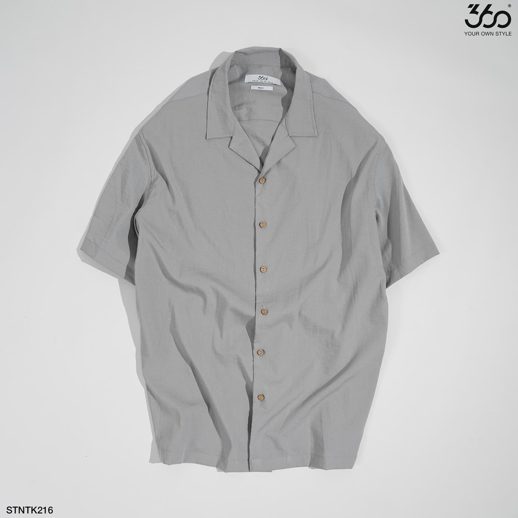 Áo sơ mi nam 360BOUTIQUE ngắn tay cổ bẻ - STNTK216 | BigBuy360 - bigbuy360.vn