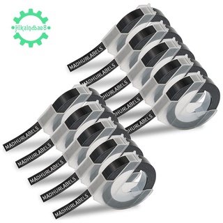 Bộ 10 cuộn băng keo nhựa dập nổi 9mm thay thế chuyên dụng cho dymo motex e101
