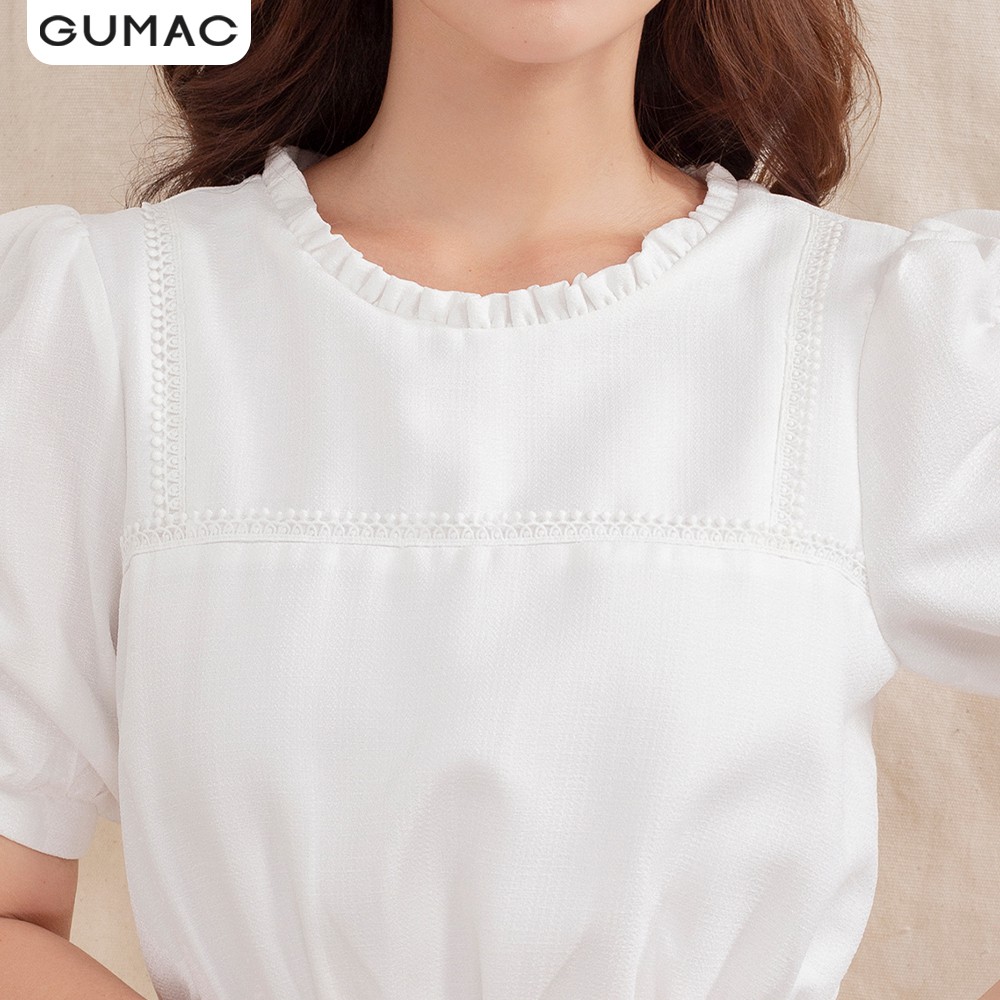 Đầm cổ bèo tay nhún DA1047 GUMAC | BigBuy360 - bigbuy360.vn