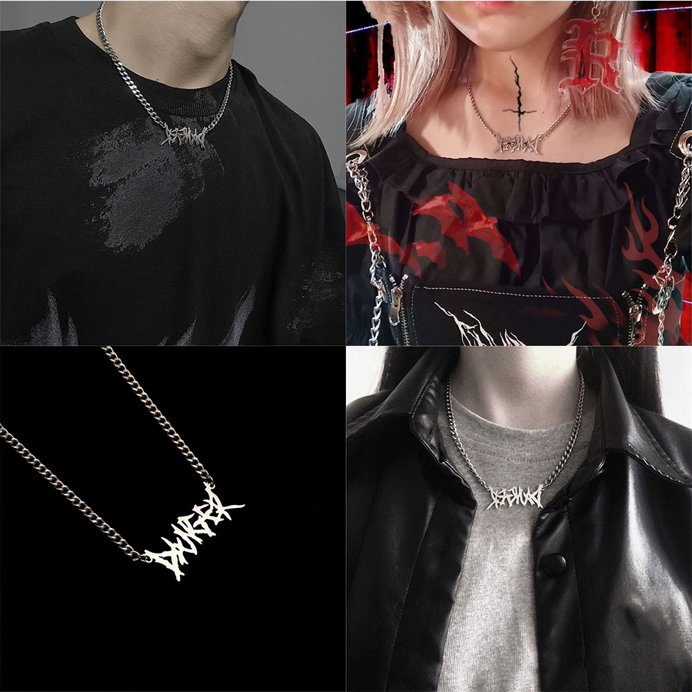 vòng cổ Mặt Khắc Chữ Thời Trang