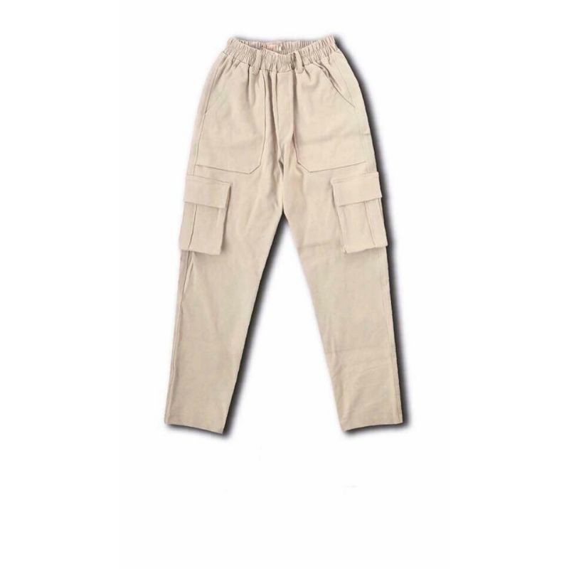 Quần Kaki Túi Hộp Box Pants Đen / Kem