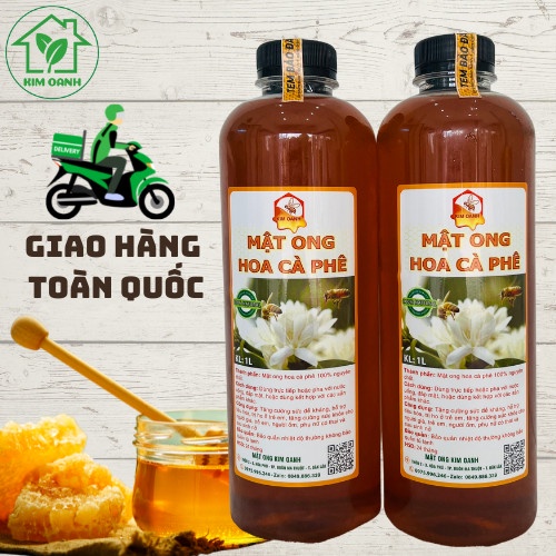 Mật ong nguyên chất hoa Cà Phê (1 Lít cân nặng chuẩn 1,4kg) Giá sỉ tại trại không qua trung gian