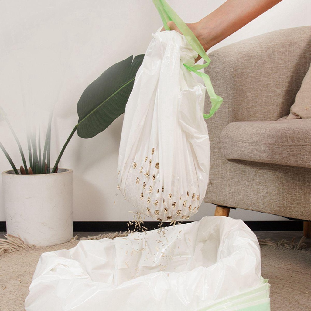 Hộp 7 Túi Đựng Rác Dây Rút Dùng Một Lần Chống Rò Rỉ Dễ Vệ Sinh Cho Mèo