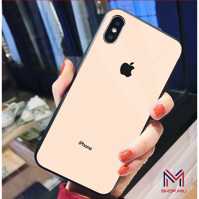 Ốp lưng giả iphone X cho Max Pro M1 mặt lưng kính bóng