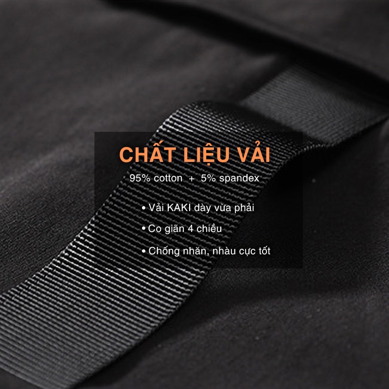 Quần thể thao nam UNIFUN Quần jogger kaki mã MK K dài trơn túi hộp kiểu bó ống mùa hè Phong Cách Hàn Quốc