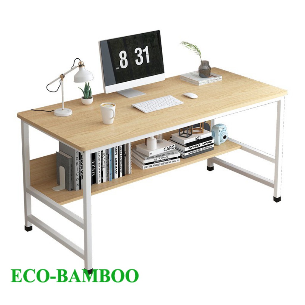 Bàn làm việc và học tập kích thước 120x60cm khung thép sơn tĩnh điện chịu lực cao, chắc chắn | BigBuy360 - bigbuy360.vn