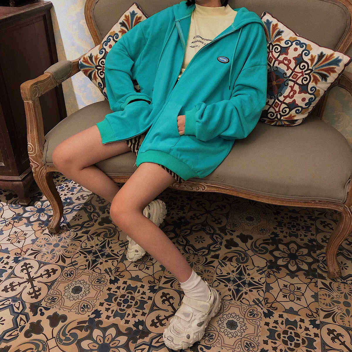 Áo Nỉ Nữ Dài Tay Cổ Tròn Thời Trang Hàn | BigBuy360 - bigbuy360.vn