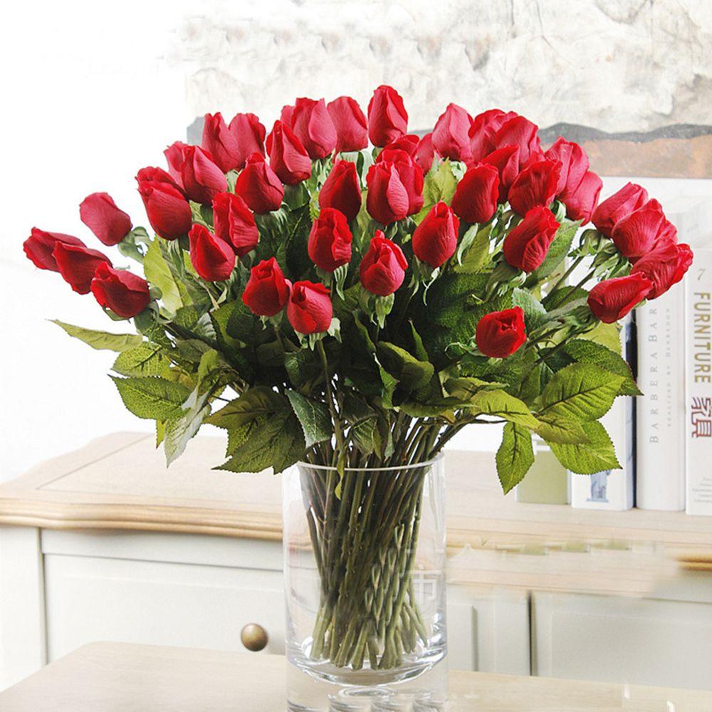 KUNHEV Bó Hoa Mẫu Đơn Giả Bằng Lụa Trang Trí